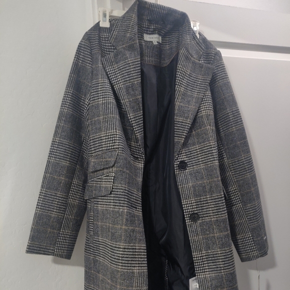 Nine west plaid trench coat - Picture 2 of 2